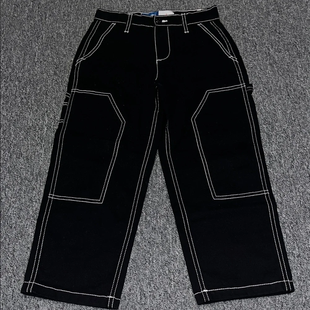 Old Navy Girls High-Waisted Carpenter Pants - Picture 2 of 6